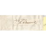 Prime Minister PERCEVAL, Spencer (1752-1812) signature piece Prime Minister 1809-1812; he was