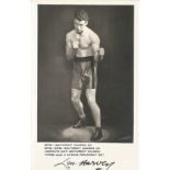 Len Harvey - boxer signed vintage 6x3 photo. Good Condition. All autographs are genuine hand