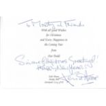 Ken Dodd signed Christmas card. Good Condition. All autographs are genuine hand signed and come with