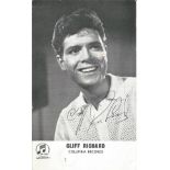 Cliff Richard Singer Signed Vintage 1960s Columbia Records Promo Photo. Good Condition. All