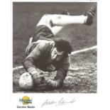 Gordon Banks signed 10x8 black and white autographed editions photo. Biography on reverse. Good