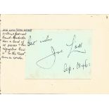 Joe Loss band leader signed album page. Good Condition. All autographs are genuine hand signed and