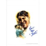 Richard Kiel signed 14x12 colour print by the artist Jeff Marshall limited edition, pictured in