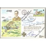 Great War and WW2 aces signed Fred West VC cover. Signed by Hans Baur, Hitlers pilot, Ludwig Weber