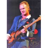 Sting signed 17x12 colour photo. Gordon Matthew Thomas Sumner CBE born 2 October 1951, , known as