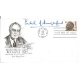 WW2 leader Viscount Portal of Hungerford signed 1966 Franklin Roosevelt US FDC with Hyde Park NY CDS