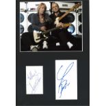 Status Quo 16x12 Genuine Authentic Signed Autograph Display. High Quality Professionally Mounted