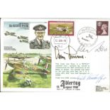 WW2 fighter aces Adolf Galland, Alan Deere, Erich Rudoffer signed Sir Keith Park historic aviators