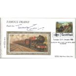 Artist Terence Cuneo signed 1985 Benham small silk Royal Scot Railway FDC. Good Condition. All