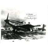 Chuck Yeager signed 10x8 black and white photo dedicated. Charles Elwood Yeager born February 13,