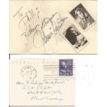 Johnnie Johnston signed card. Actor. Dedicated. Signed on vintage 3 x 2 inch cream card. Comes