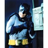 Adam West signed 10x8 colour Batman photo. William West Anderson, known professionally as Adam West,