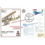 Concorde rare signed RAF cover RAF Upavon 002 double flown and signed by Brian Trubshaw and John