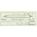 Rod Steiger signed cheque dated April 30, 1964. Rodney Stephen Steiger April 14, 1925 - July 9,