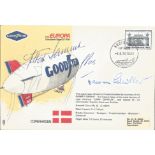 Zeppelin Captains Hans Von Schiller and Albert Sammt signed flown FDC The Europa Goodyear Type GZ