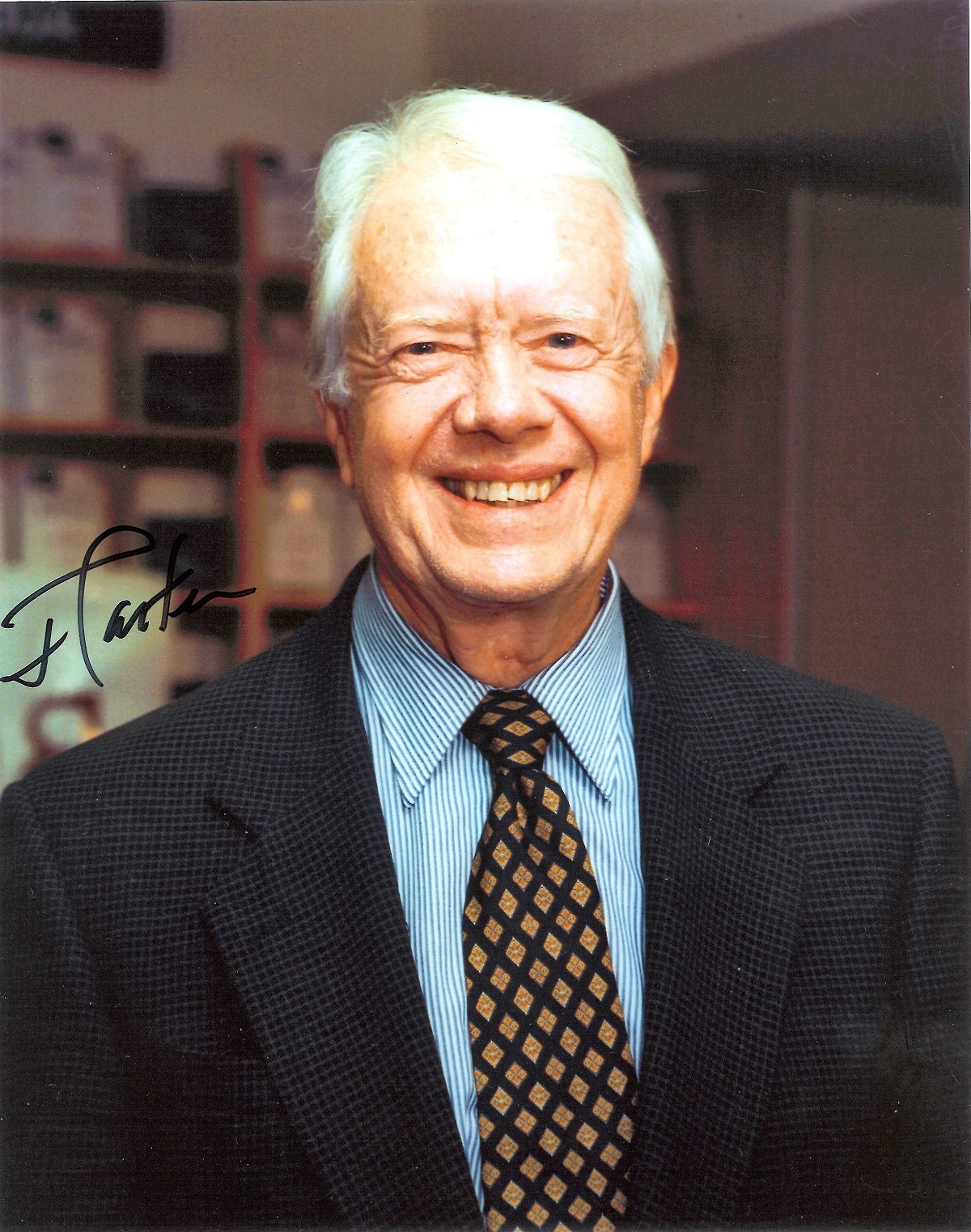 Jimmy Carter signed 10x8 colour photo . James Earl Carter Jr. born October 1, 1924, is an American