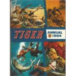 Tiger Annual 1964. Unsigned hardback Annual with no dust jacket 141 pages. Poor condition loose