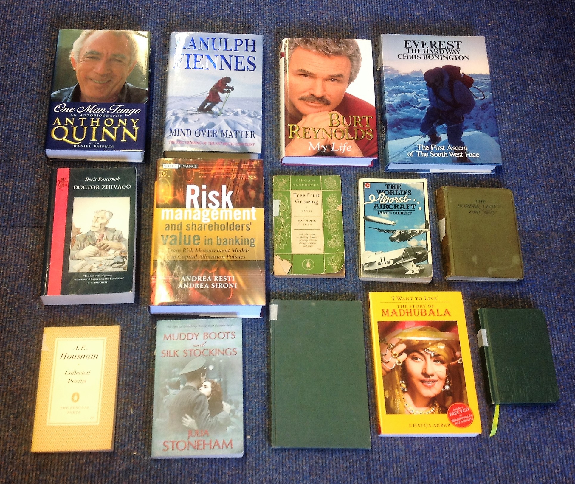 Hardback and Softback book collection 14 titles include Burt Reynolds My Life,Ranulph Fiennes Mind