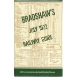 Bradshaw's July 1922 Railway Guide by David St John Thomas. Unsigned hardback book with dust