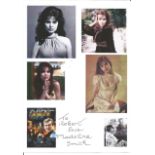 Bond Girl Madeline Smith 8x6 Live and Let Die signature piece dedicated. Madeline Smith (born 2