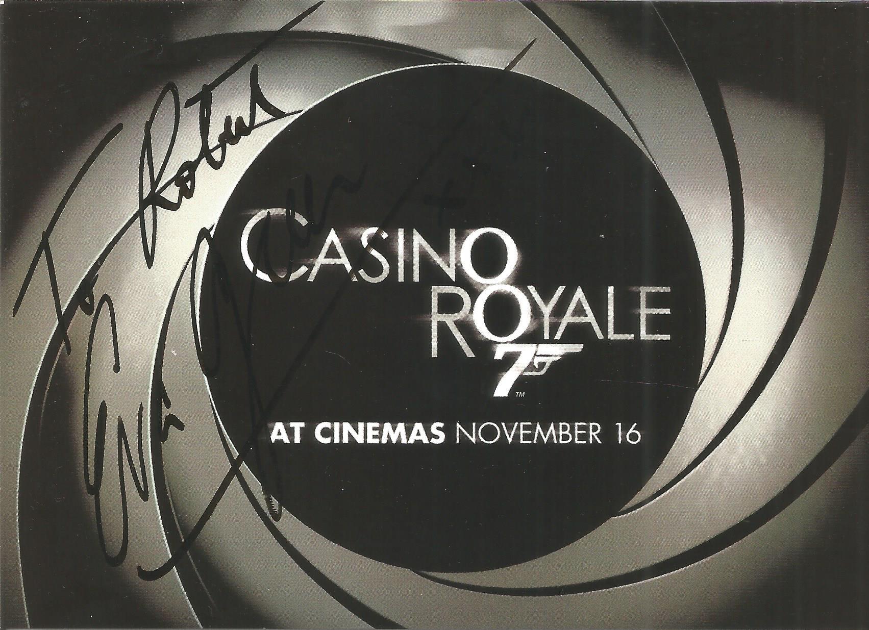 Bond Girl Eva Green signed 6x4 Casino Royale promo card. Dedicated. Eva Gaelle Green ( born 6 July