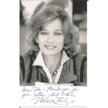 Bond Girl Valerie Leon signed 6x4 black and white photo. Dedicated. Valerie Leon (born 12 November