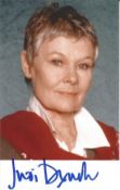 Judi Dench signed 6x4 colour photo. Dame Judith Olivia Dench CH DBE FRSA (born 9 December 1934) is