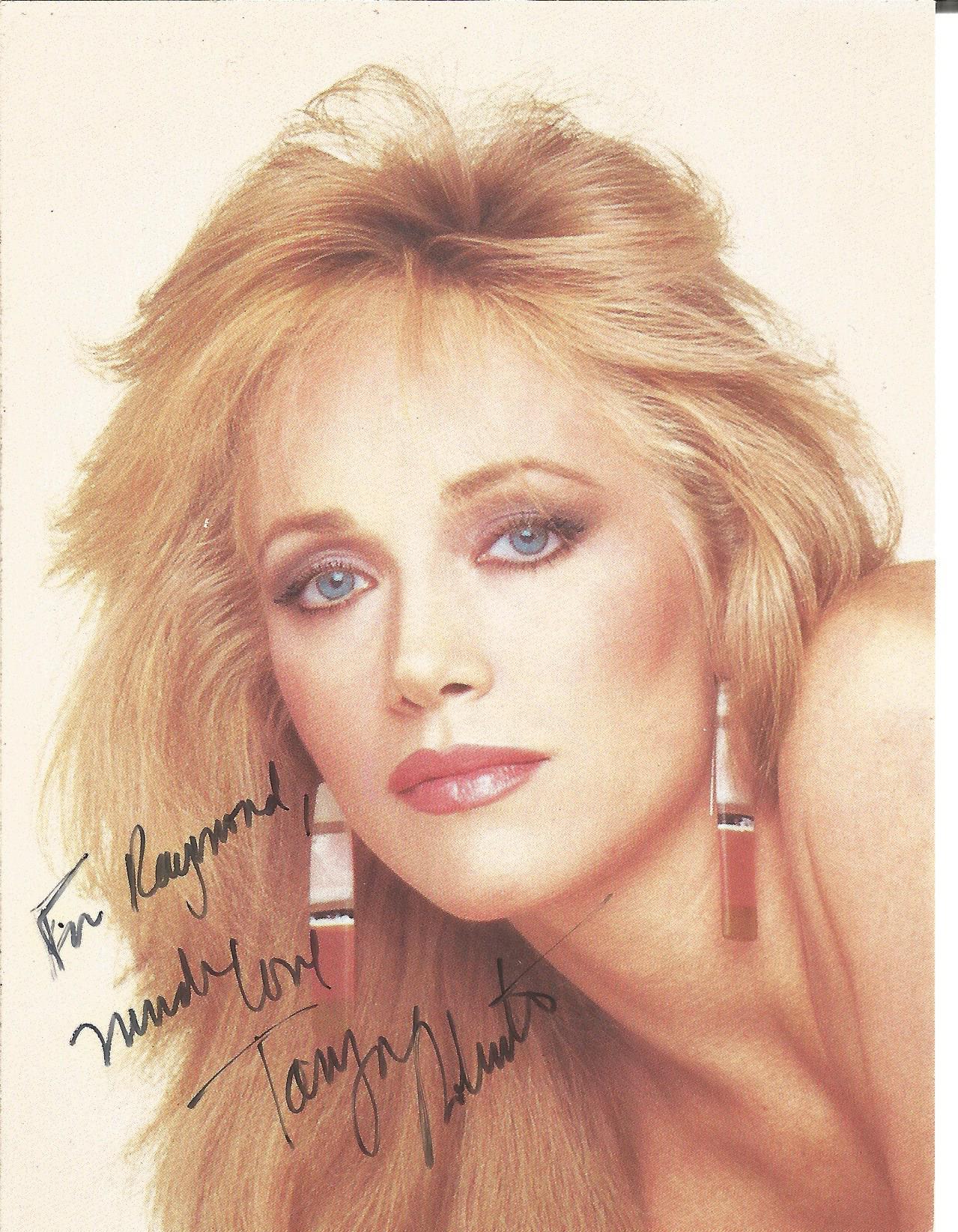 Bond Girl Tanya Roberts signed 6x4 colour photo. Dedicated. Victoria Leigh Blum (born October 15,