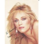 Bond Girl Tanya Roberts signed 6x4 colour photo. Dedicated. Victoria Leigh Blum (born October 15,