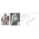 Bond Girl Suzy Kendall 8x3 signature piece. Suzy Kendall (born Freda Harriet Harrison, 1 January