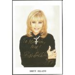 Bond Girl Britt Ekland signed 6x4 colour photo. Dedicated. Britt Ekland ( born Britt-Marie Eklund; 6