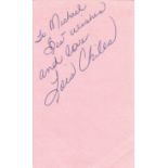 Bond Girl Lois Chiles signed 5x3 album page. Dedicated. Lois Cleveland Chiles (born April 15,