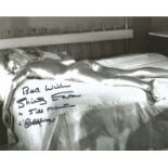 Shirley Eaton signed James Bond Goldfinger b/w 10 x 8 inch photo, rare she has added screen name