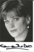 Samantha Bond signed 6x4 black and white photo. Samantha Bond (born 27 November 1961) is an