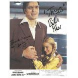 Richard Kiel and Blanche Ravalec signed 10x8 James Bond Moonraker photo. Good condition. We