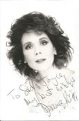 Diane Rigg signed 6x4 black and white photo. Dedicated. Dame Enid Diana Elizabeth Rigg DBE (20