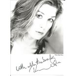 Bond Girl Rosamund Pike signed 7x5 black and white photo. Rosamund Mary Ellen Pike (born 27