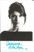 Bond Girl Gemma Arterton signed 6x4 black and white photo. Gemma Christina Arterton (born 2 February