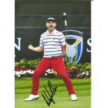 Golf Andy Sullivan 12x8 signed colour photo pictured celebrating. This item is from the stock of