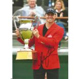 Golf Alex Noren 12x8 signed colour photo pictured after winning the Omega European Masters. This