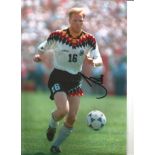 Matthias Sammer Germany Signed 12 x 8 inch football photo. This item is from the stock of www.