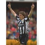 Peter Beardsley Newcastle Signed 12 x 8 inch football photo. This item is from the stock of www.