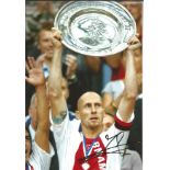 Jaap Stam Ajax signed 12 x 8 football colour photo . This item is from the stock of www.