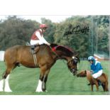 Frankie Dettori Signed 16 X 12 inch horse racing photo. This item is from the stock of www.