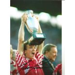 John Jensen Denmark Euro 92 Denmark Signed 12 x 8 inch football photo. This item is from the stock