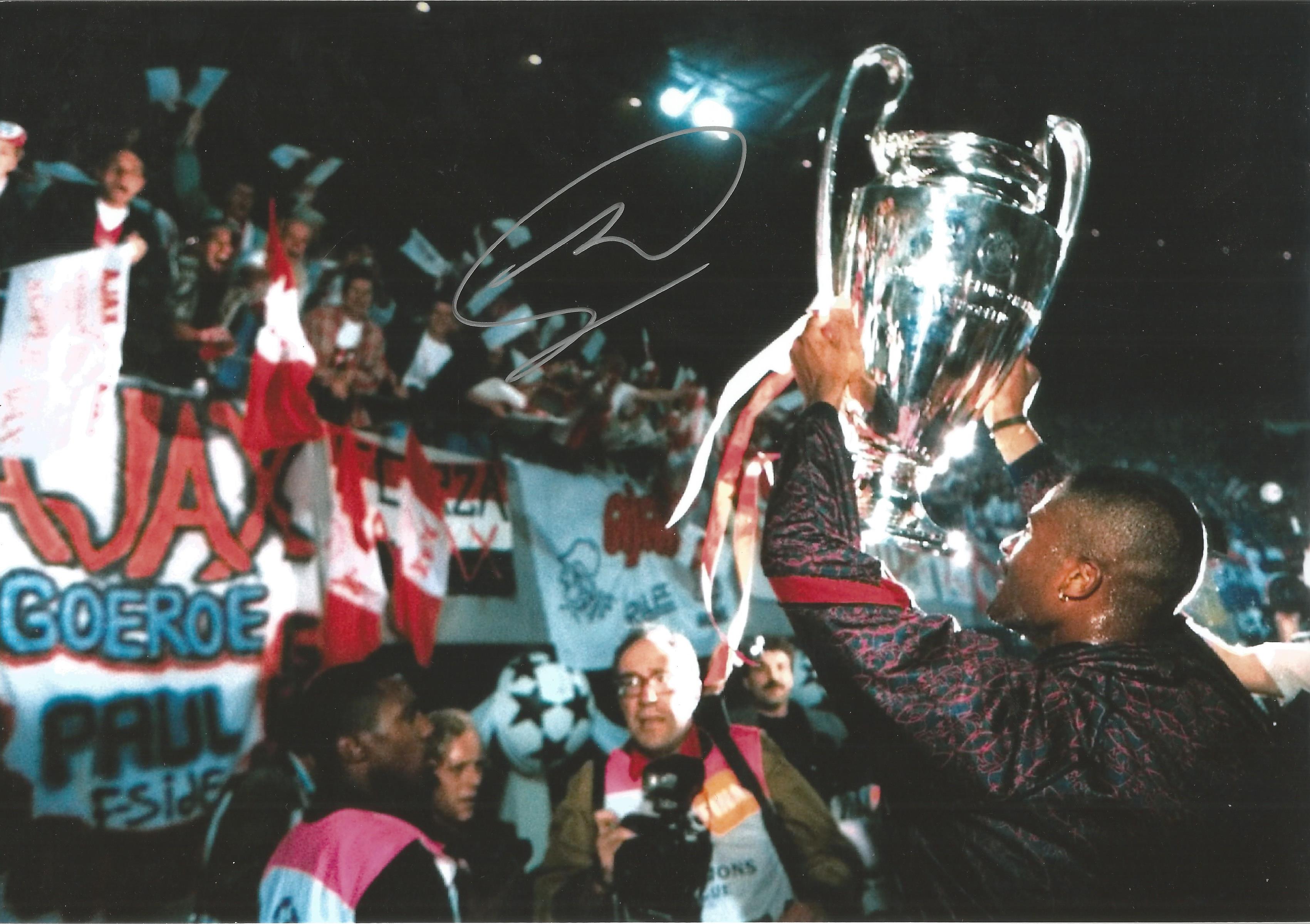 Winston Bogarte Ajax signed 12 x 8 football colour photo . This item is from the stock of www.