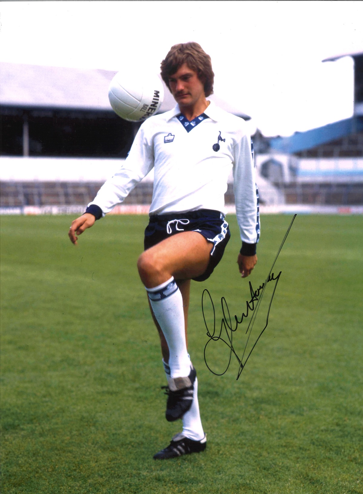 Glen Hoddle Tottenham Signed 16 x 12 inch football colour photo. This item is from the stock of