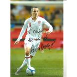 Leon Osman England Signed 12 x 8 inch football photo. This item is from the stock of www.
