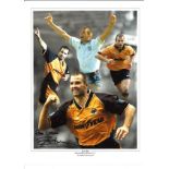 Steve Bull Wolves Signed 16 x 12 inch football photo. This item is from the stock of www.