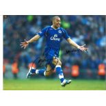 James Vaughan Everton Signed 16 x 12 inch football photo. This item is from the stock of www.